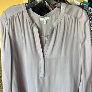 Joie Silk Long Sleeve Top in Dusty Lavender